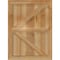 Ekena Millwork Framed Board-n-Batten Shutters w/Z-Bar, Rough Sawn Western Red Cedar, 26 7/8W x 21H, PR RBF06Z26X021RWR - alternate 5